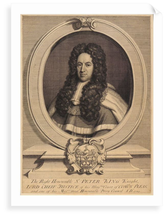 Portrait of Peter King, 1st Baron King of Ockham by George Vertue