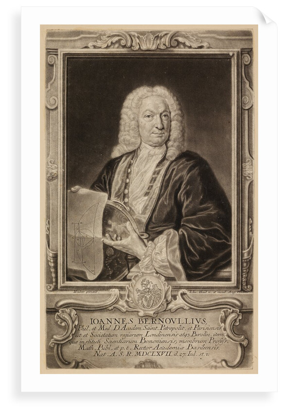 Portrait of Jean Bernoulli by Johann Jacob Haid