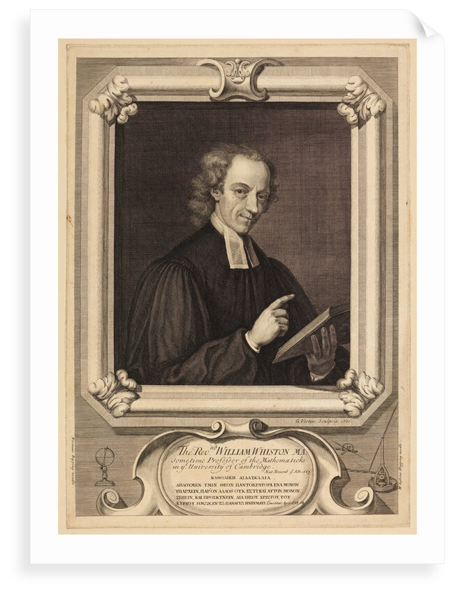 Portrait of William Whiston by George Vertue