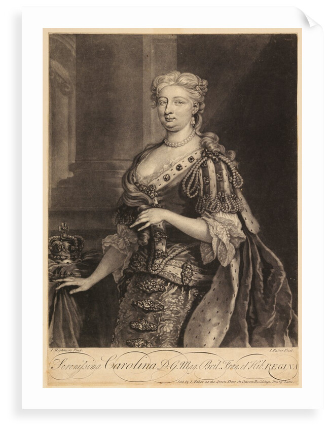 Portrait of Caroline of Ansbach by John Faber the younger