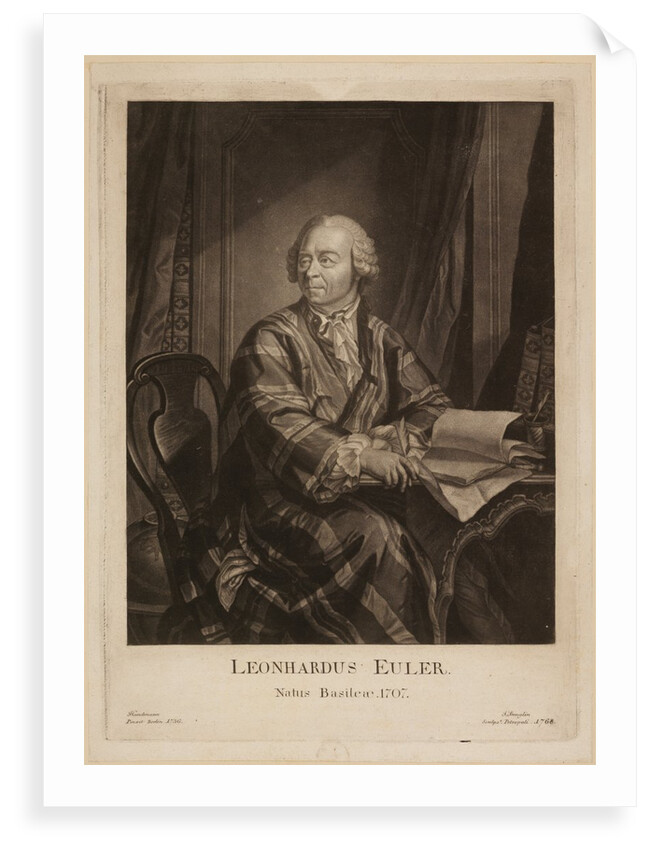 Portrait of Leonhard Euler by Johann Stenglin