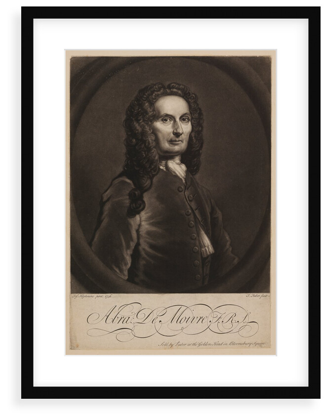 Portrait of Abraham de Moivre by John Faber the younger