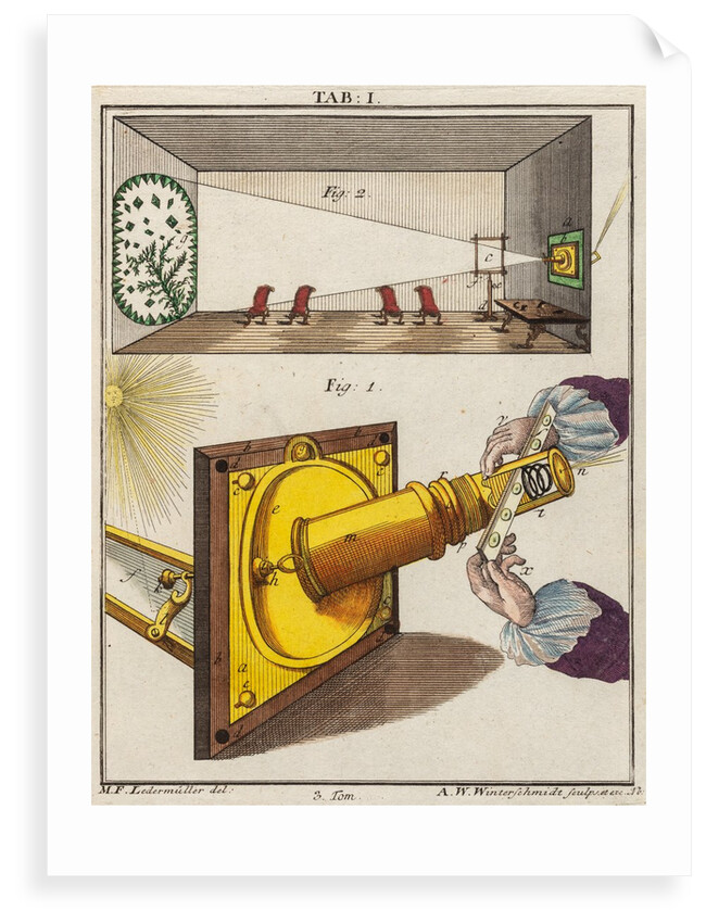 Solar microscope by Adam Wolfgang Winterschmidt