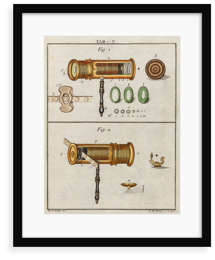 Culpeper microscope by Adam Wolfgang Winterschmidt