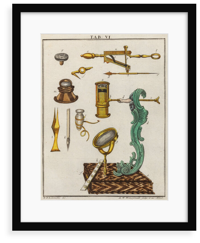 Wilson screw-barrel microscope by Adam Wolfgang Winterschmidt