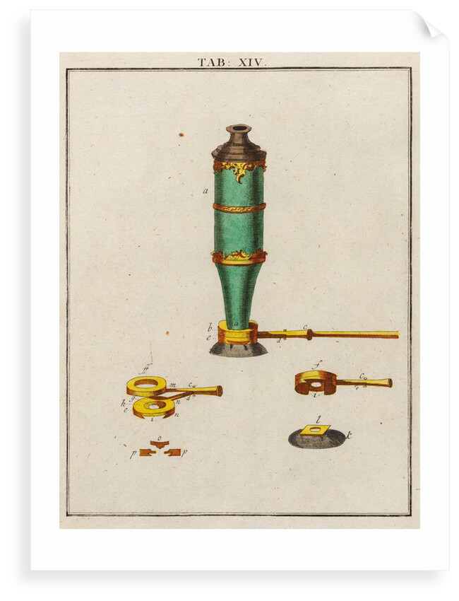 Compound microscope by Adam Wolfgang Winterschmidt
