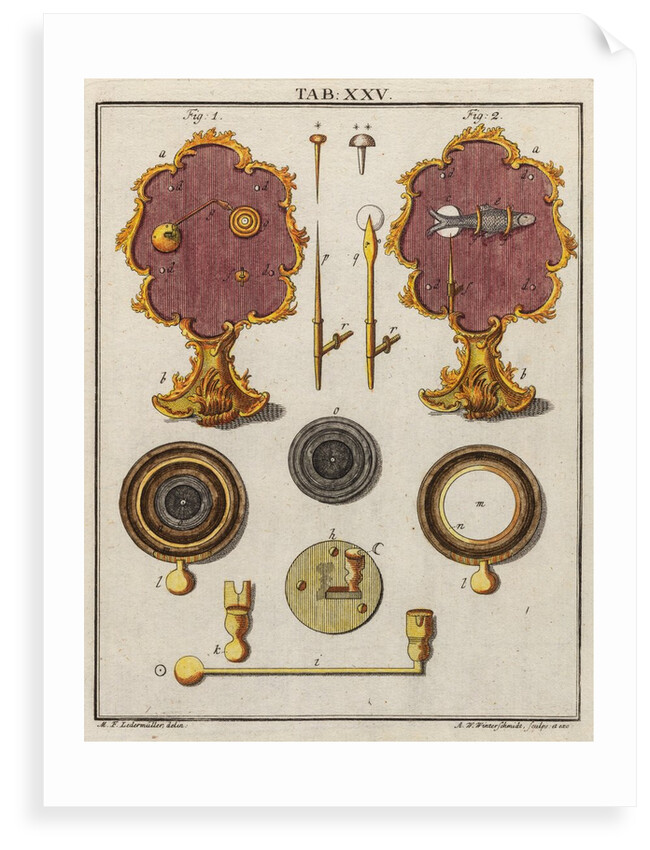 Microscopic apparatus by Adam Wolfgang Winterschmidt
