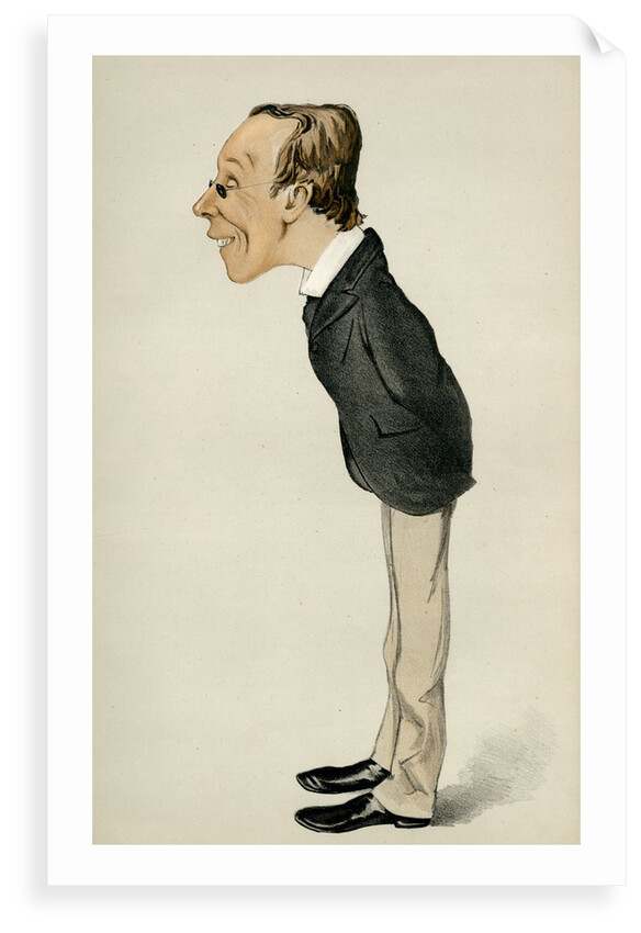 Caricature of Henry Fawcett by Melchiorre De Filippis Delfico