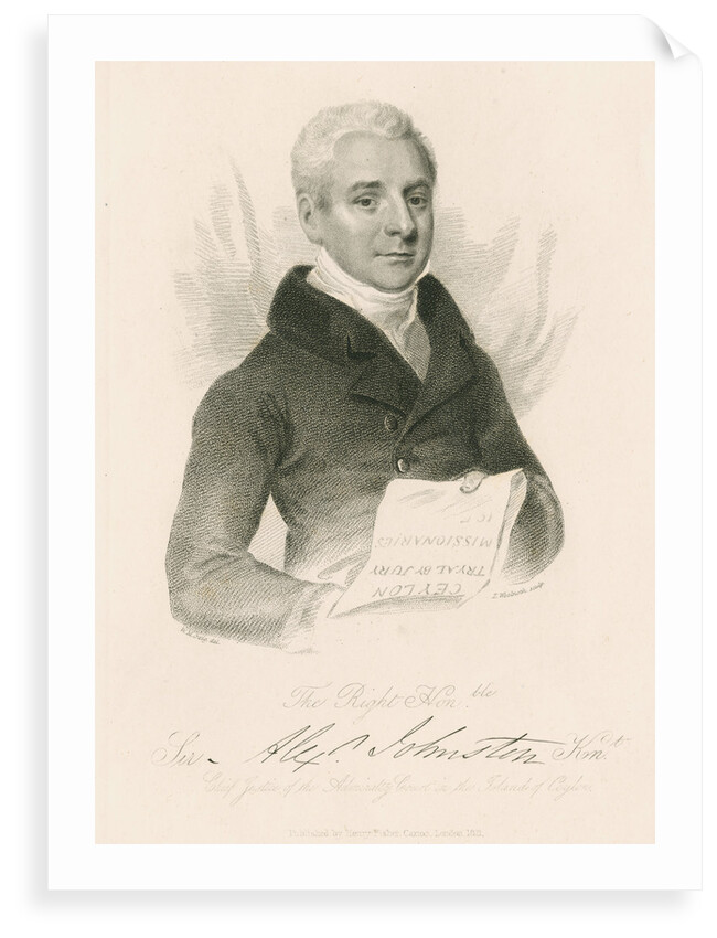 Portrait of Alexander Johnston (1775-1849) by Thomas A Woolnoth