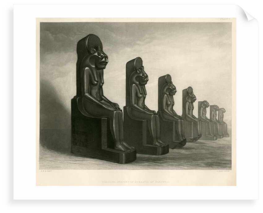 Statues of Bastet by James Faed