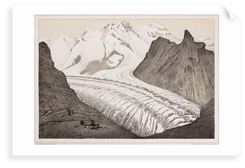 Lyksamm and Breithorn glaciers by Hercule Nicolet