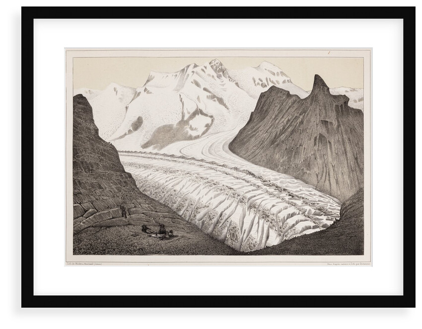 Lyksamm and Breithorn glaciers by Hercule Nicolet