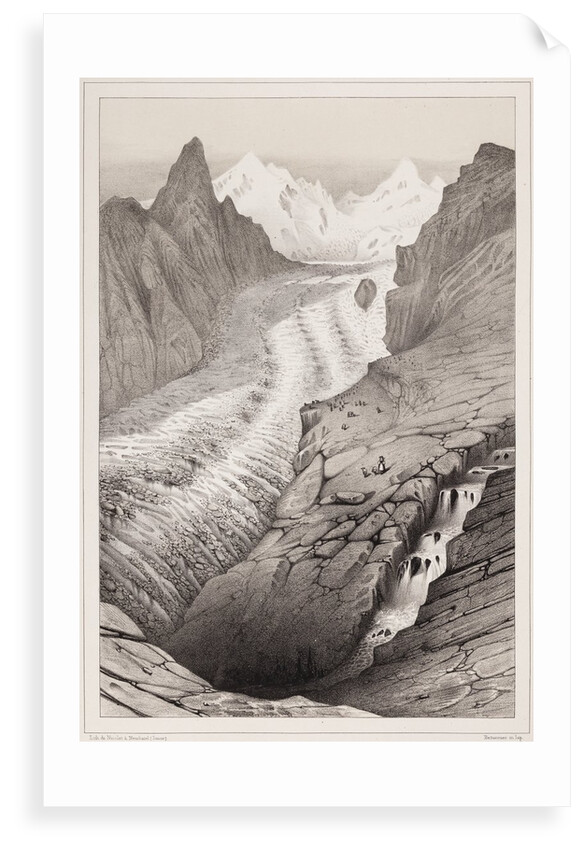 Riffelhorn, Gornerhorn and Monte Rosa mountain range by Hercule Nicolet