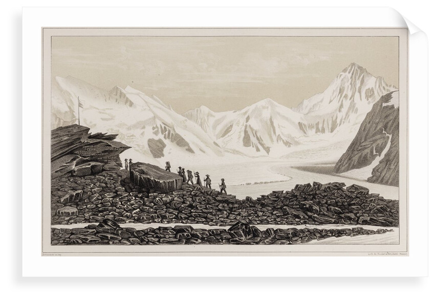 Lauteraar and Finsteraar glacier by Hercule Nicolet