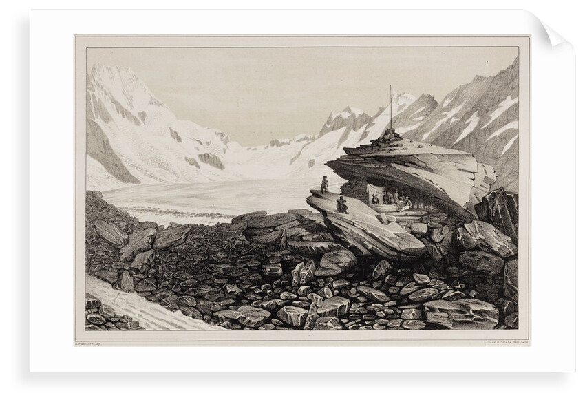 Lauteraar and Finsteraar glacier by Hercule Nicolet