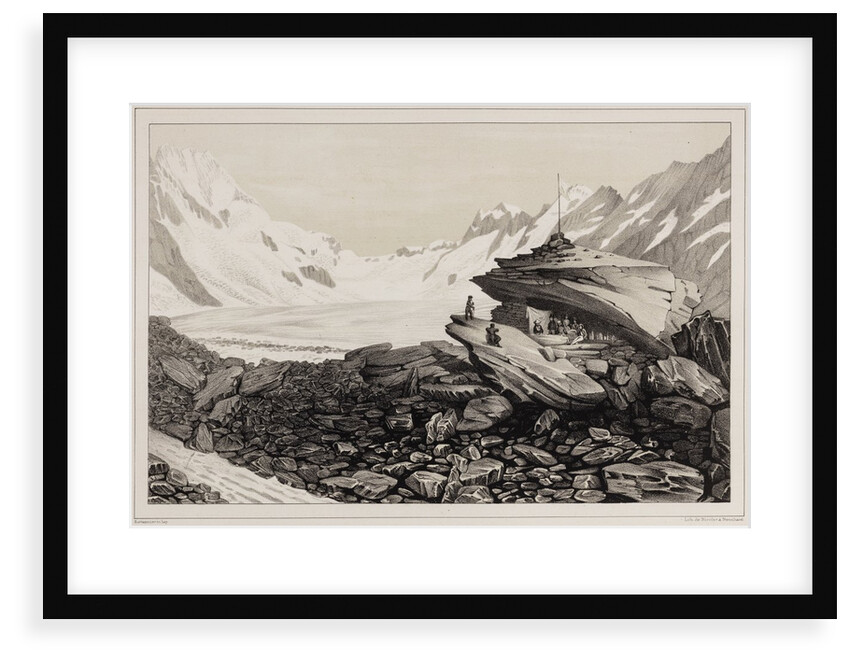 Lauteraar and Finsteraar glacier by Hercule Nicolet