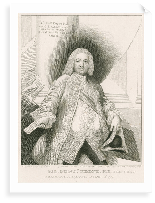 Portrait of Sir Benjamin Keene (1697-1757) by William Camden Edwards