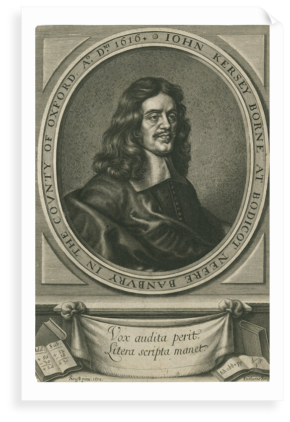 Portrait of John Kersey the elder (1616-1677) by William Faithorne the Elder