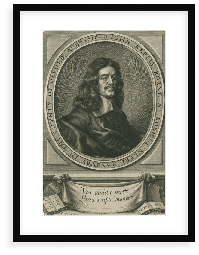 Portrait of John Kersey the elder (1616-1677) by William Faithorne the Elder