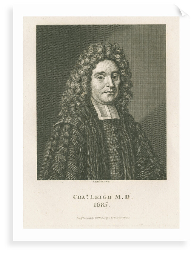 Portrait of Charles Leigh (1662-1701) by P Rothwell
