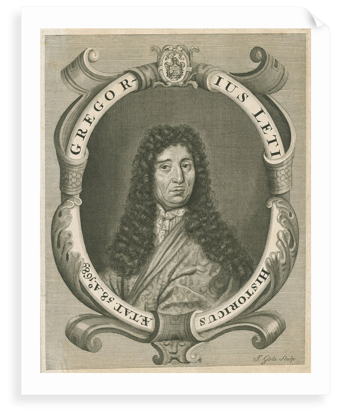 Portrait of Gregorio Leti (1630-1701) by Jacob Gole