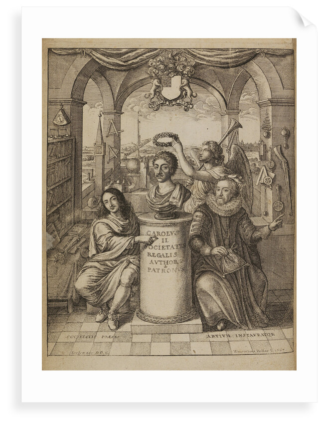 Frontispiece to Thomas Sprat's 'The History of the Royal Society' by Wenceslaus Hollar