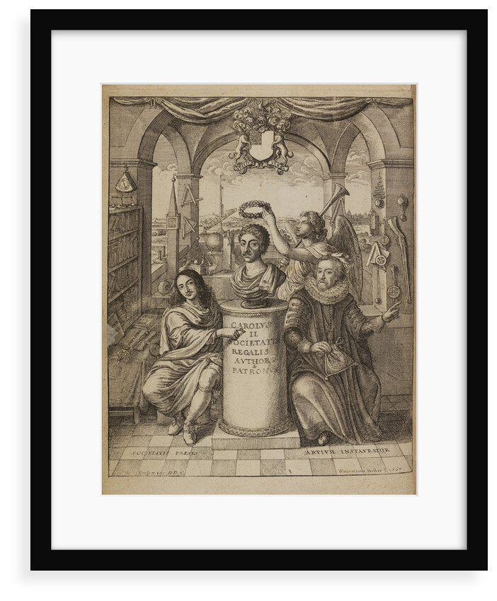 Frontispiece to Thomas Sprat's 'The History of the Royal Society' by Wenceslaus Hollar