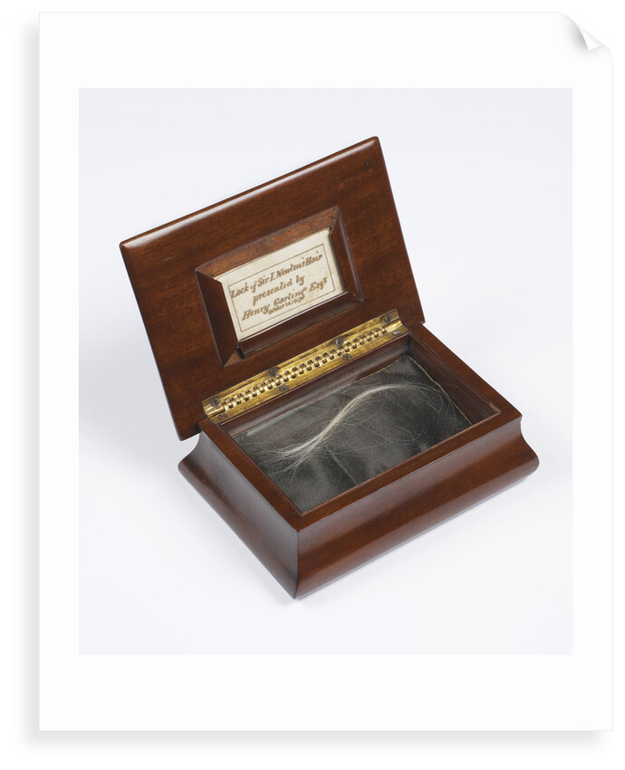 Lock of Newton's hair by Anonymous