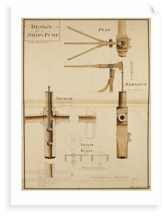 Hand pump for ship by John Smeaton