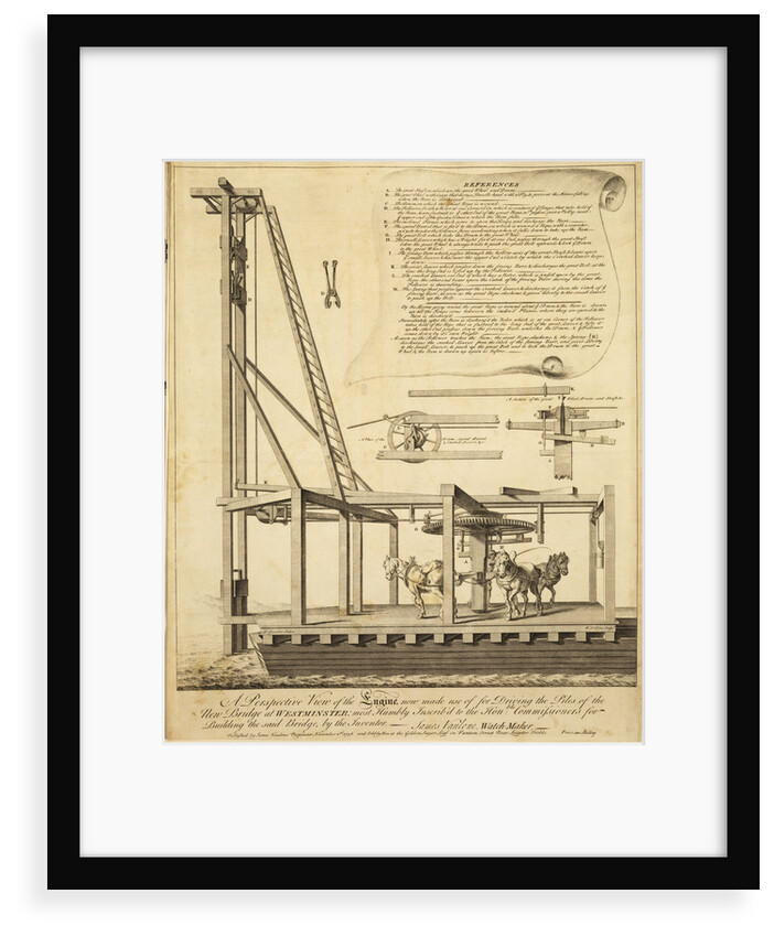 Horse-gin operated pile driver by William Henry Toms