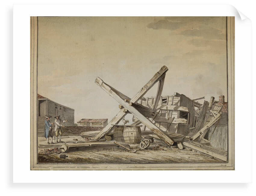 Overturned mill on Barnes Common by Edward Edwards