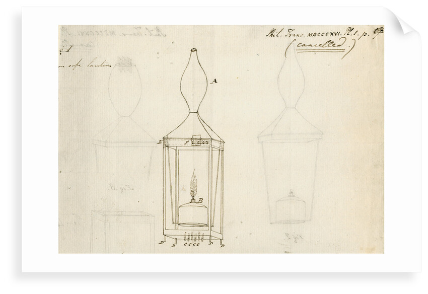 Miners' safety lamp by Humphry Davy