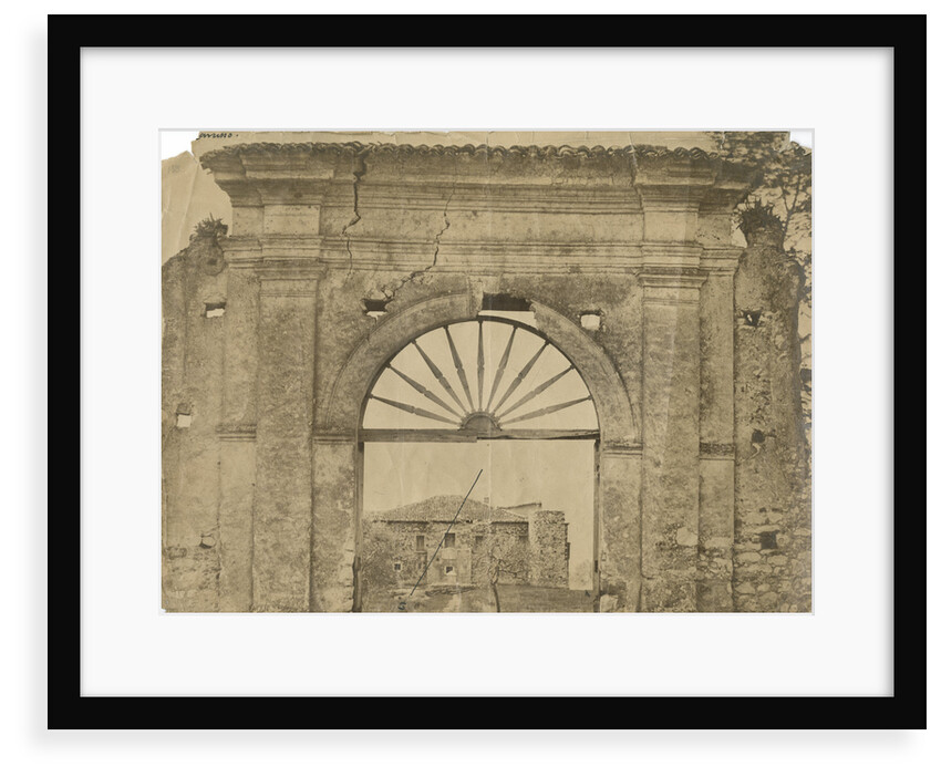 'Porte Cochere...near Auletta' [earthquake damage] by Alphonse Bernoud Grellier