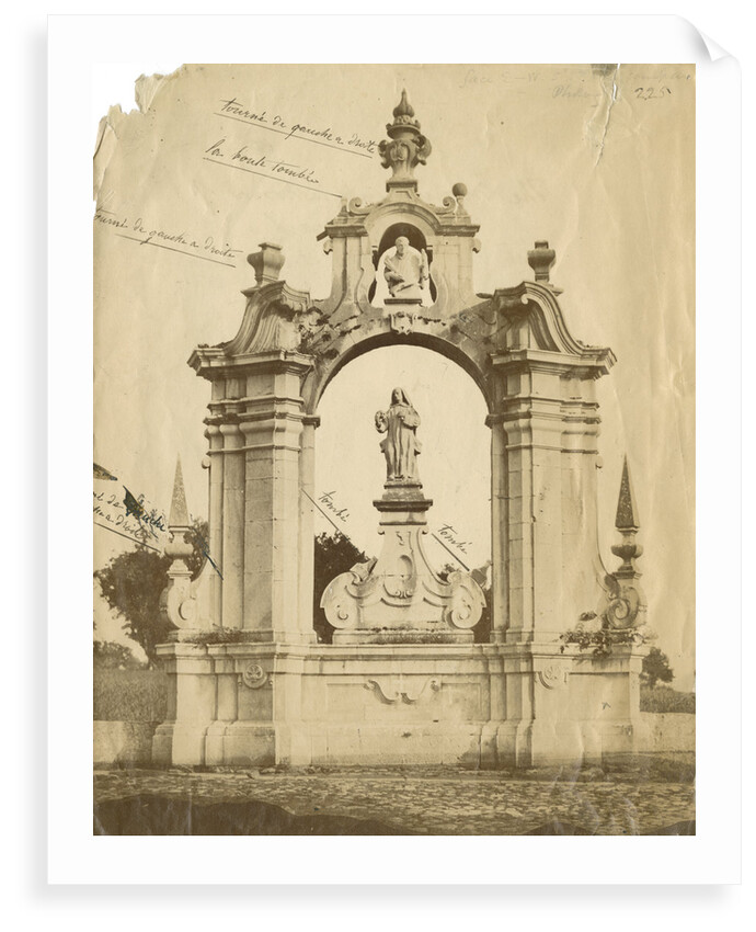 St Bernard's monument, Certosa [earthquake damage] by Alphonse Bernoud Grellier