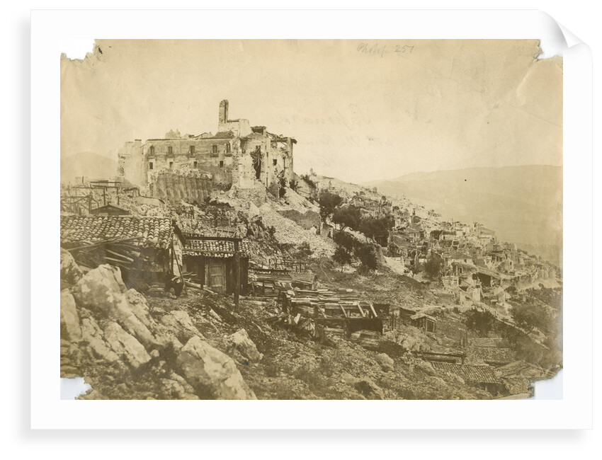 'Saponara...' [earthquake damage] by Alphonse Bernoud Grellier