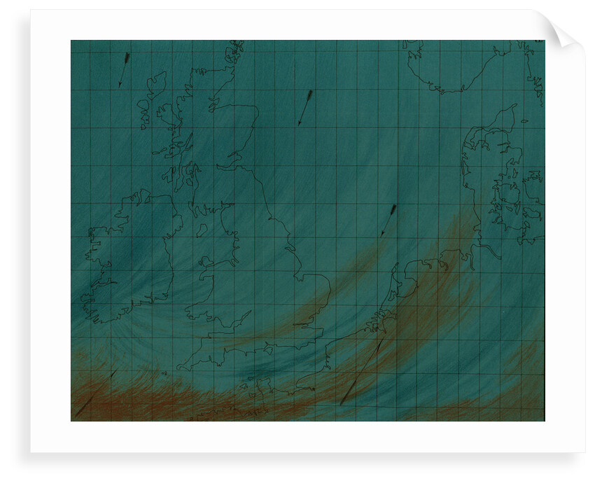 Map showing polar air current by Martin & Hood