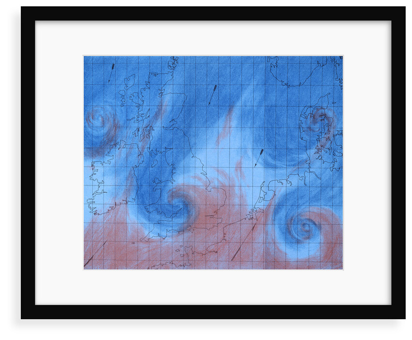 Map showing tropical and polar air currents by Martin & Hood