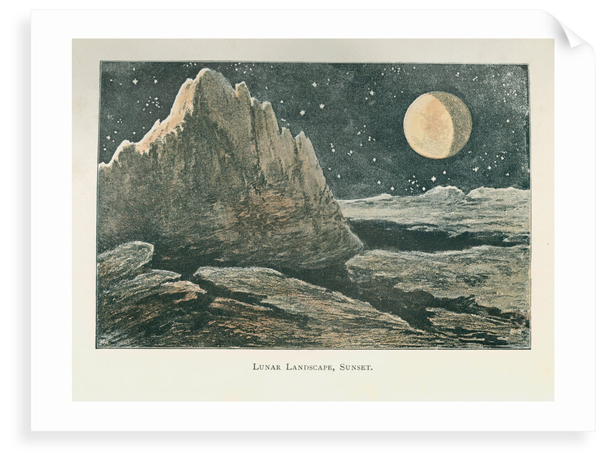 The lunar landscape 'at sunset' by Anonymous