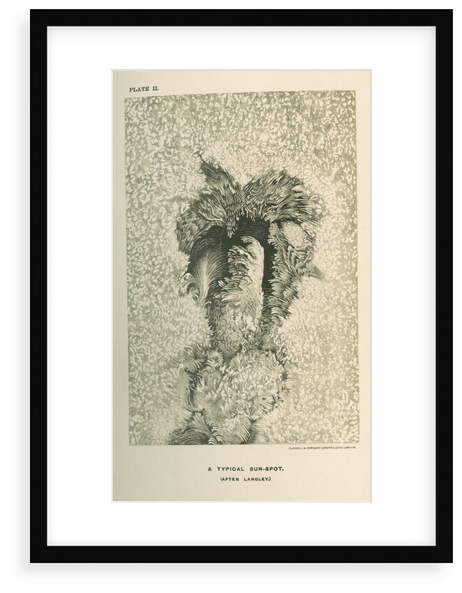 'A typical sun-spot (after Langley)' by Cassell & Co