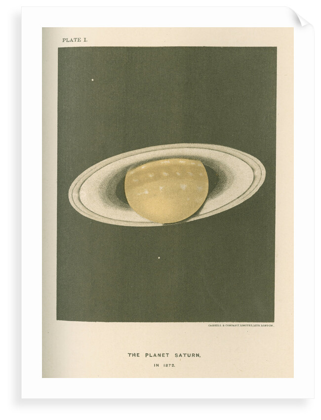 'The planet Saturn (in 1872)' by Cassell & Co