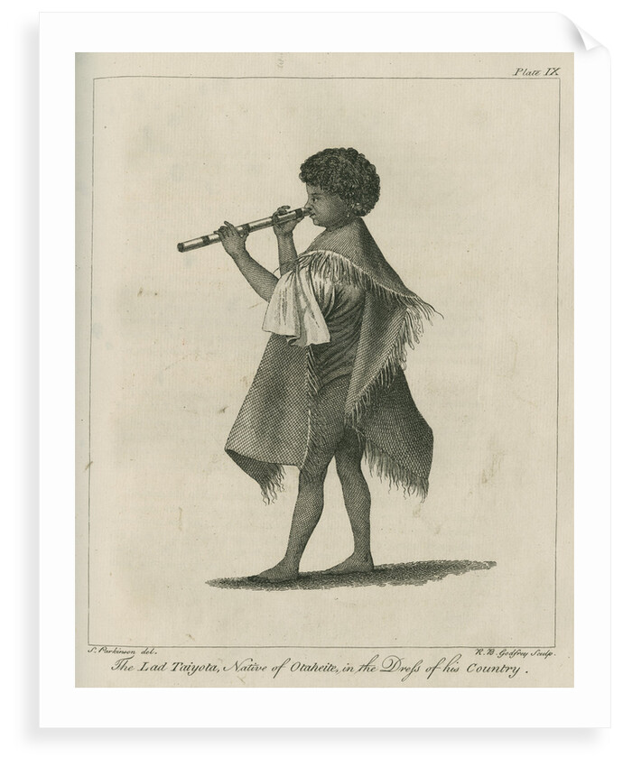 'The Lad Taiyota, Native of Otaheite, in the Dress of his Country' by Richard Bernard Godfrey