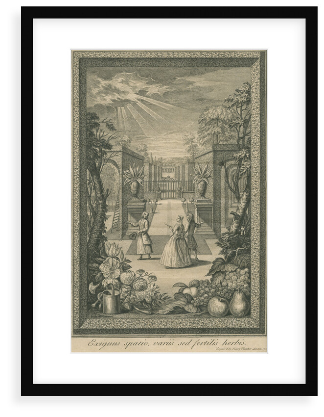 English garden scene by Henry Fletcher