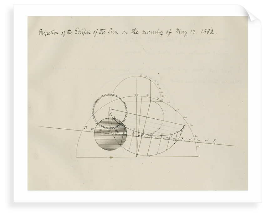 'Projection of the eclipse of the Sun on the morning of May 17, 1882' by Samuel Johnson