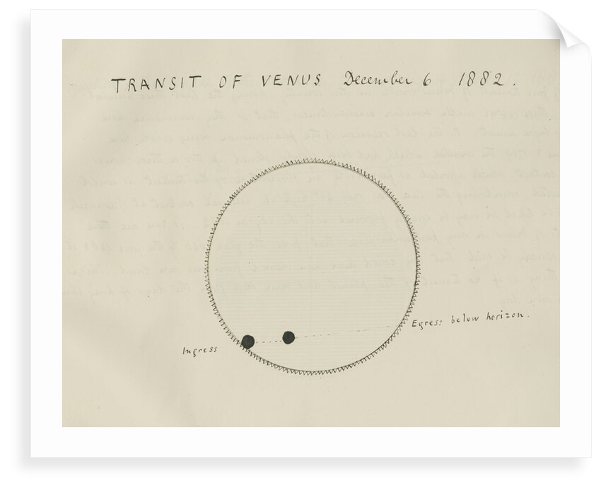 'Transit of Venus December 6, 1882' by Samuel Johnson