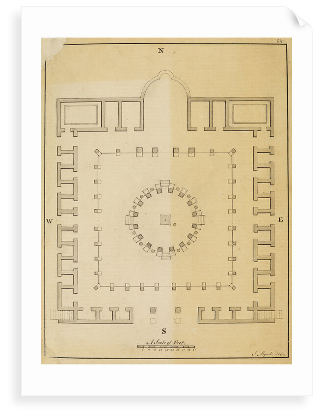 Plan of the Temple of Serapis at Pozzuoli by James Mynde