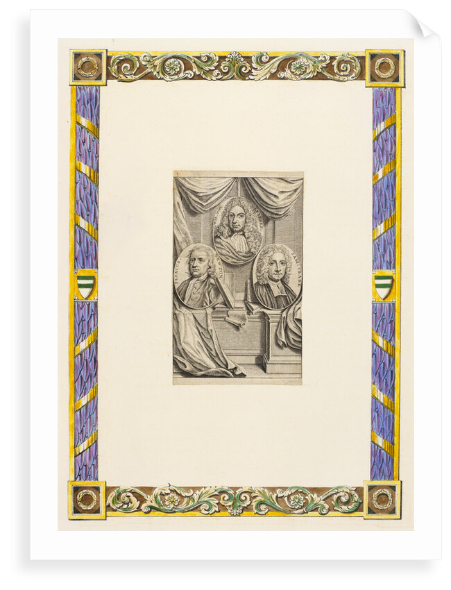 Portraits of Gottfried Wilhelm Leibnitz, Sir Isaac Newton and Samuel Clarke by Anonymous