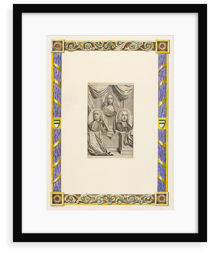 Portraits of Gottfried Wilhelm Leibnitz, Sir Isaac Newton and Samuel Clarke by Anonymous