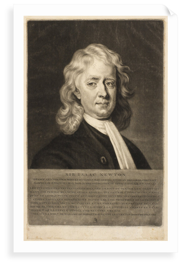 Portrait of Isaac Newton (1642-1727) by James McArdell