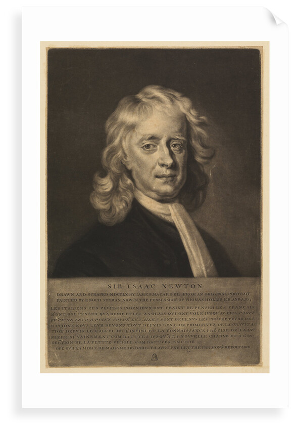 Portrait of Isaac Newton (1642-1727) by James McArdell