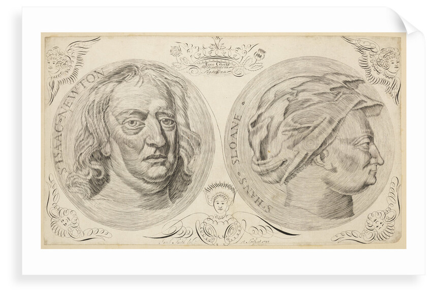Portraits of Sir Isaac Newton (1642-1727) and Sir Hans Sloane (1660-1753) by Jacob Smith